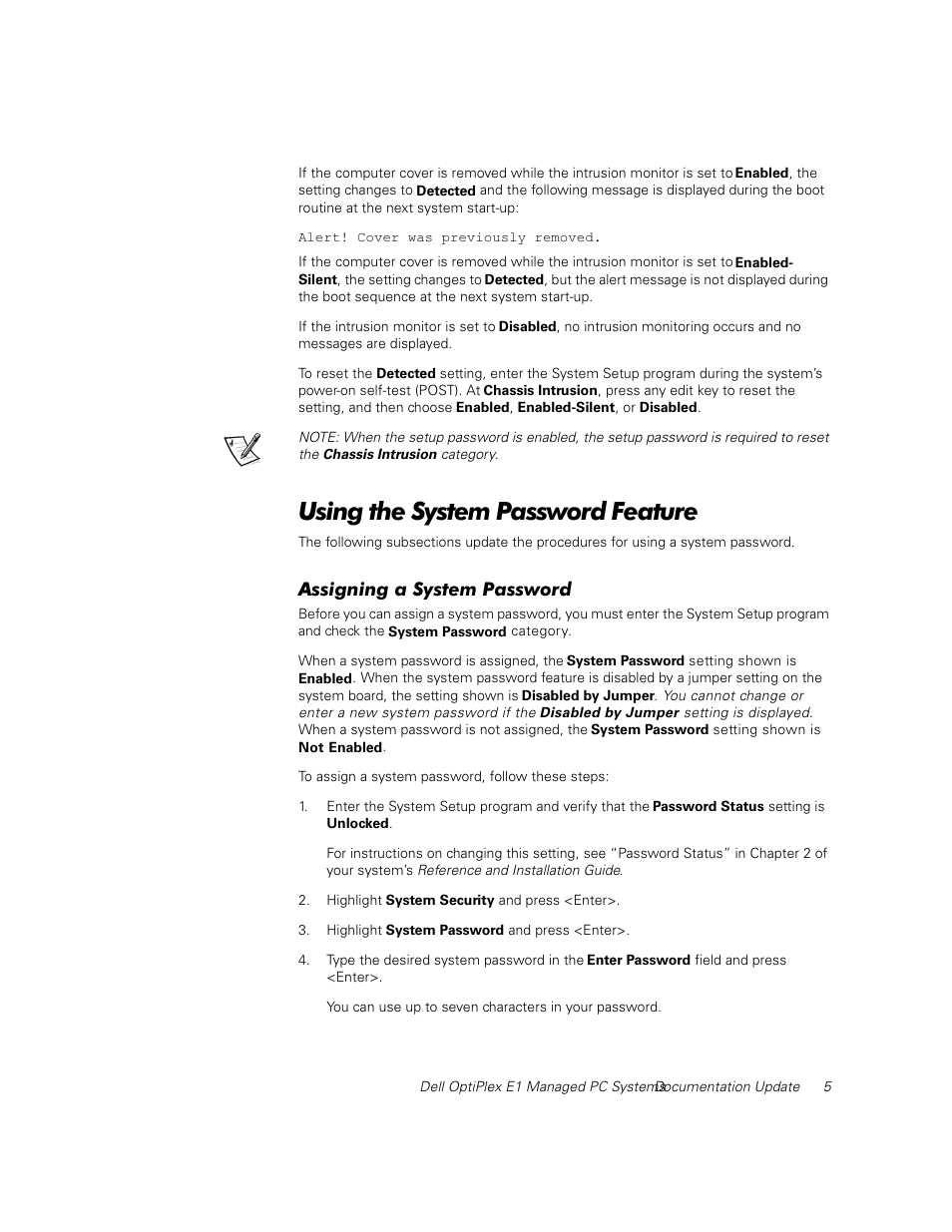 8vlqjwkh6\vwhp3dvvzrug)hdwxuh, Vvljqlqjd6\vwhp3dvvzrug | Dell OptiPlex E1 User Manual | Page 7 / 12