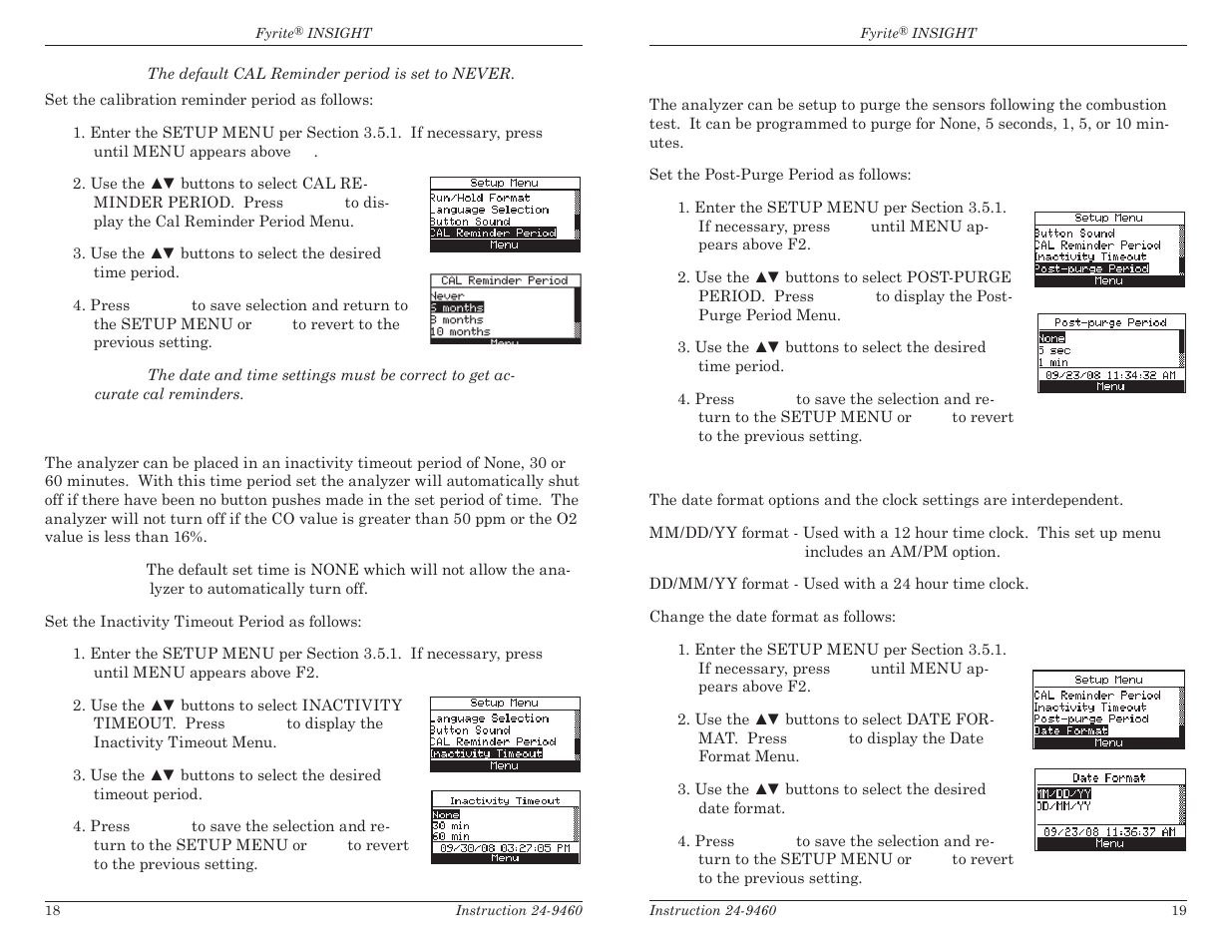 Bacharach Fyrite INSIGHT User Manual | Page 12 / 31