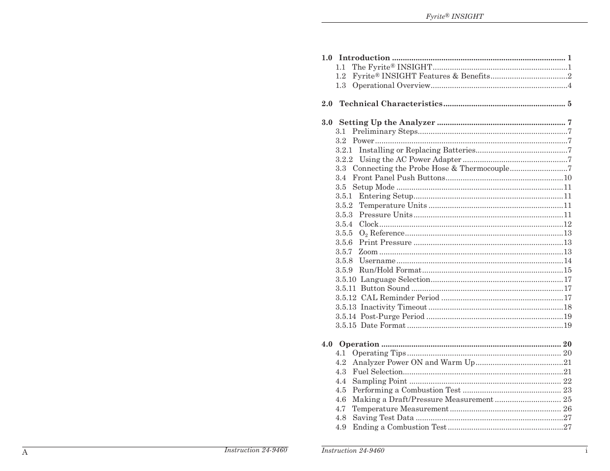 Bacharach Fyrite INSIGHT User Manual | Page 2 / 31