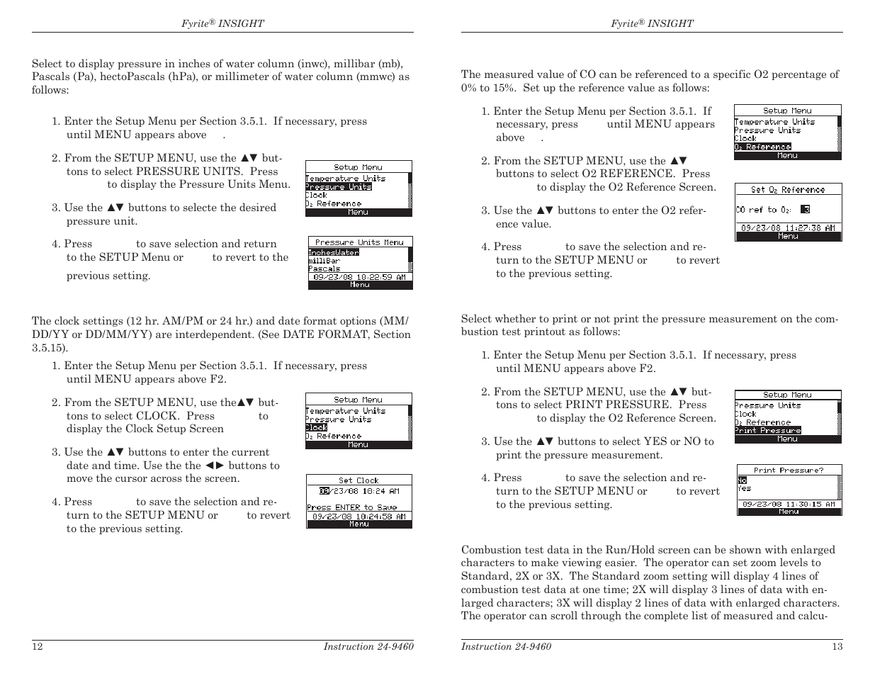 Bacharach Fyrite INSIGHT User Manual | Page 9 / 31