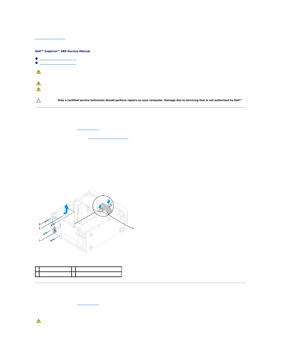 Power supply, Removing the power supply, Replacing the power supply | Dell Inspiron 580 (Late 2009) User Manual | Page 29 / 39