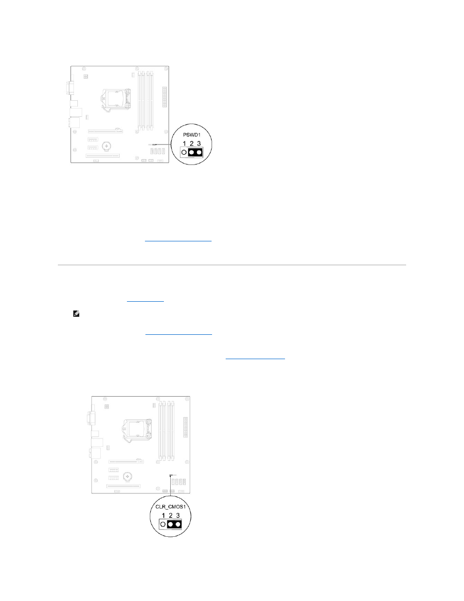 Clearing cmos settings | Dell Inspiron 580 (Late 2009) User Manual | Page 34 / 39