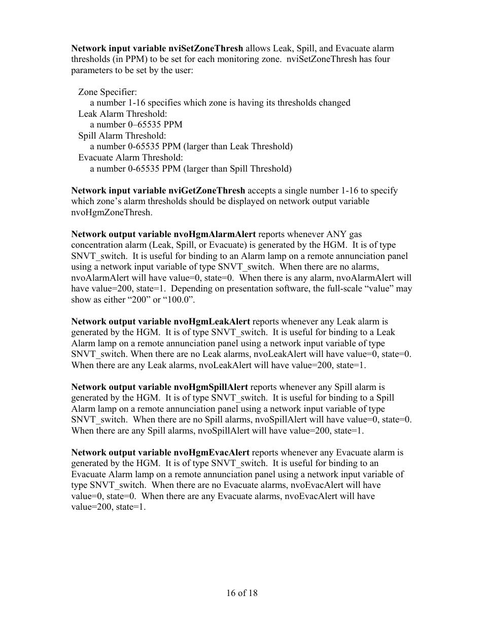 Bacharach LonWorks FT-10 User Manual | Page 16 / 18