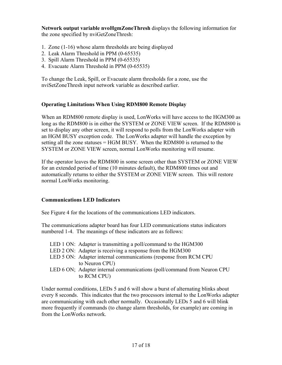 Bacharach LonWorks FT-10 User Manual | Page 17 / 18