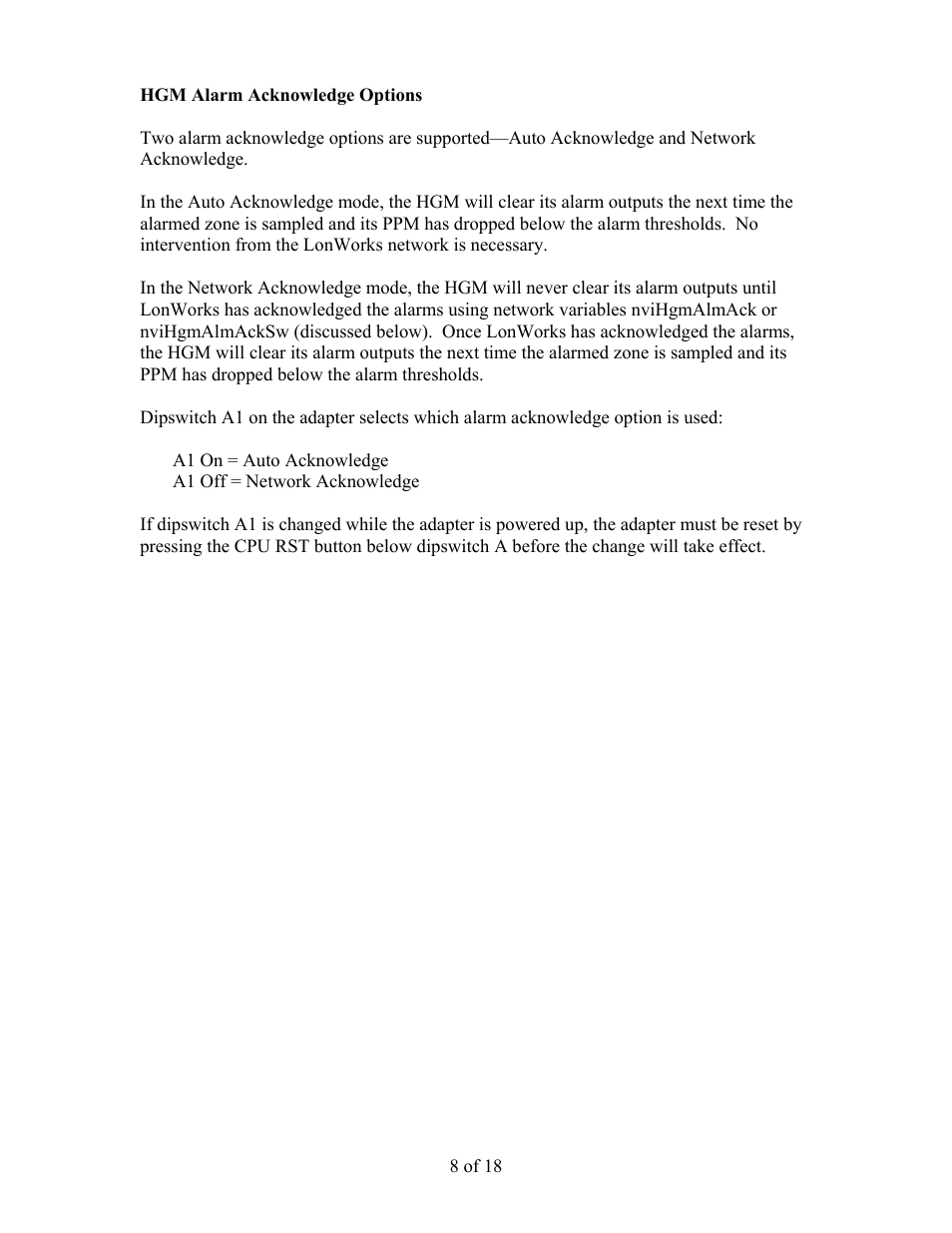 Bacharach LonWorks FT-10 User Manual | Page 8 / 18