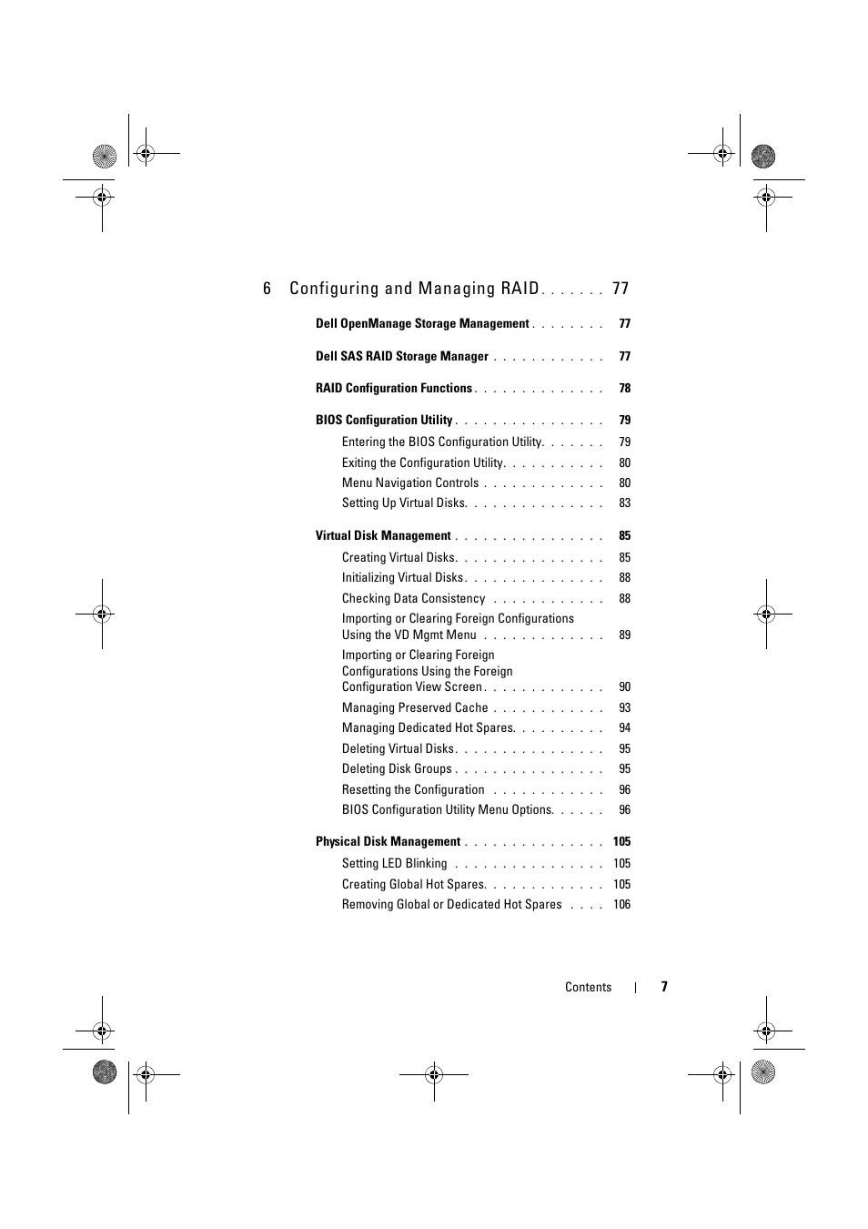 6configuring and managing raid | Dell PowerEdge RAID Controller 6E User Manual | Page 7 / 160