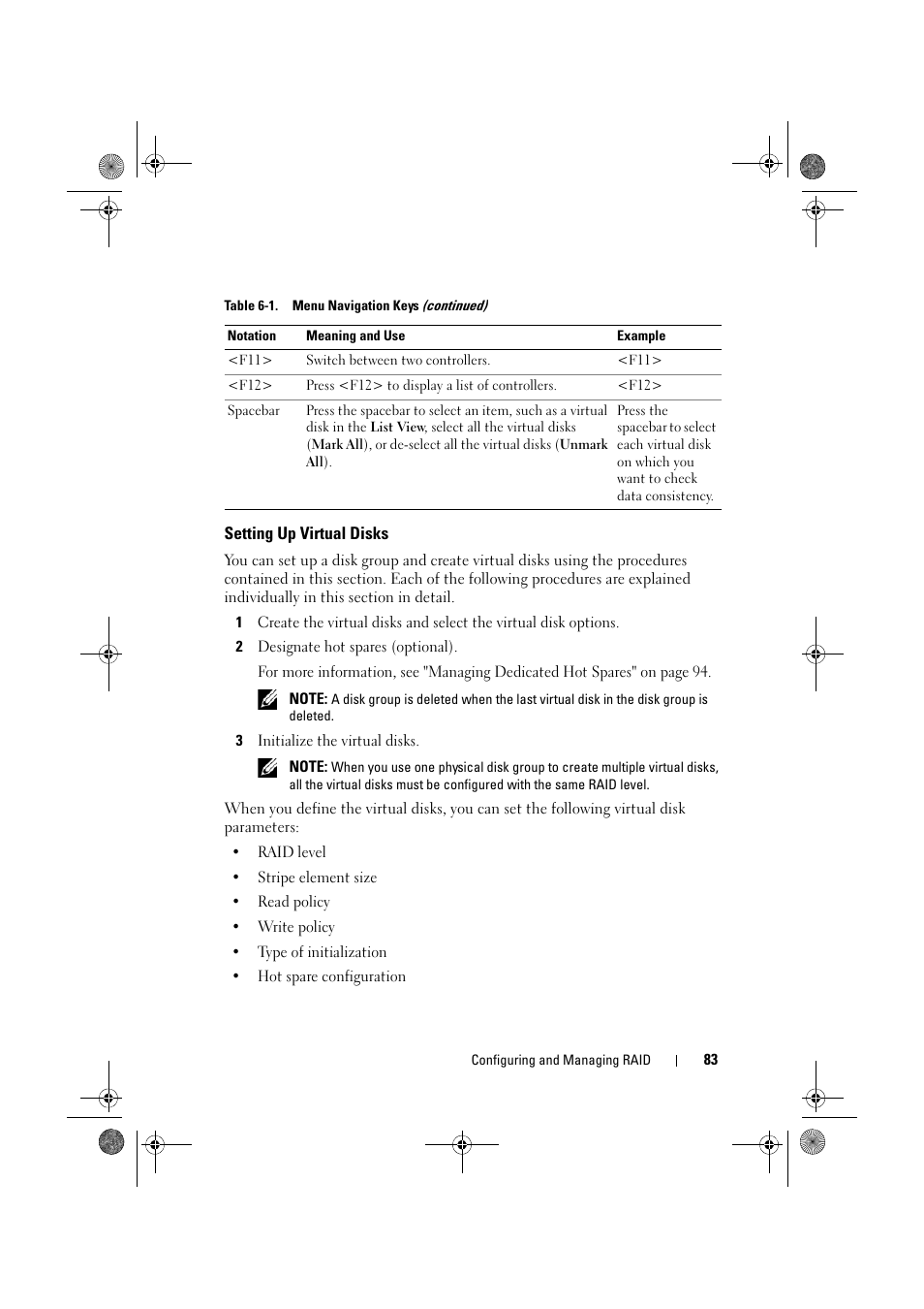 Setting up virtual disks | Dell PowerEdge RAID Controller 6E User Manual | Page 83 / 160