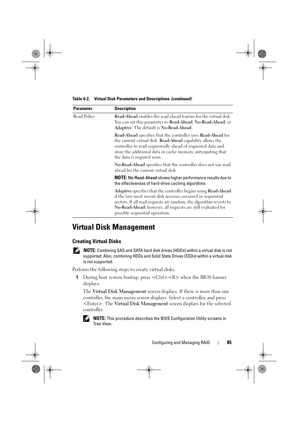 Virtual disk management, Creating virtual disks | Dell PowerEdge RAID Controller 6E User Manual | Page 85 / 160