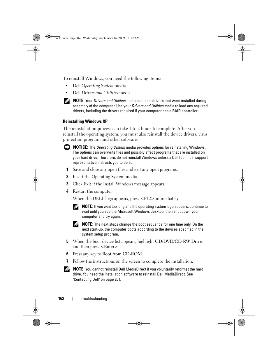 Dell Vostro 1400 (Mid 2007) User Manual | Page 162 / 248
