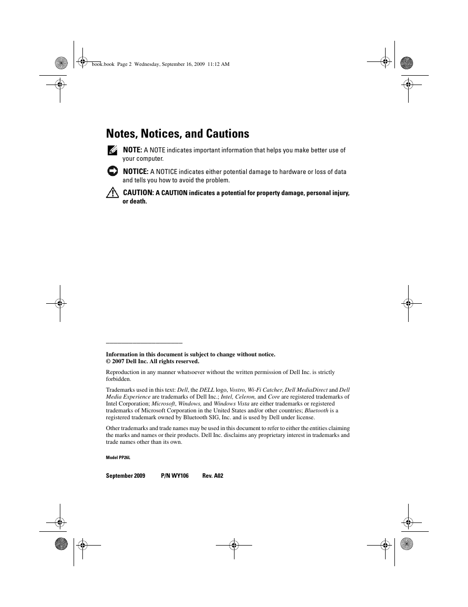 Dell Vostro 1400 (Mid 2007) User Manual | Page 2 / 248