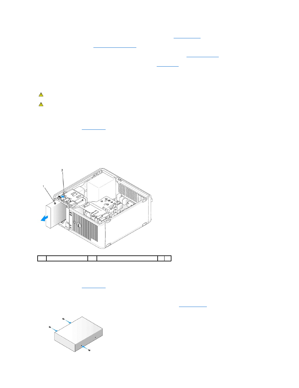 Optical drive | Dell OptiPlex 740 User Manual | Page 118 / 217