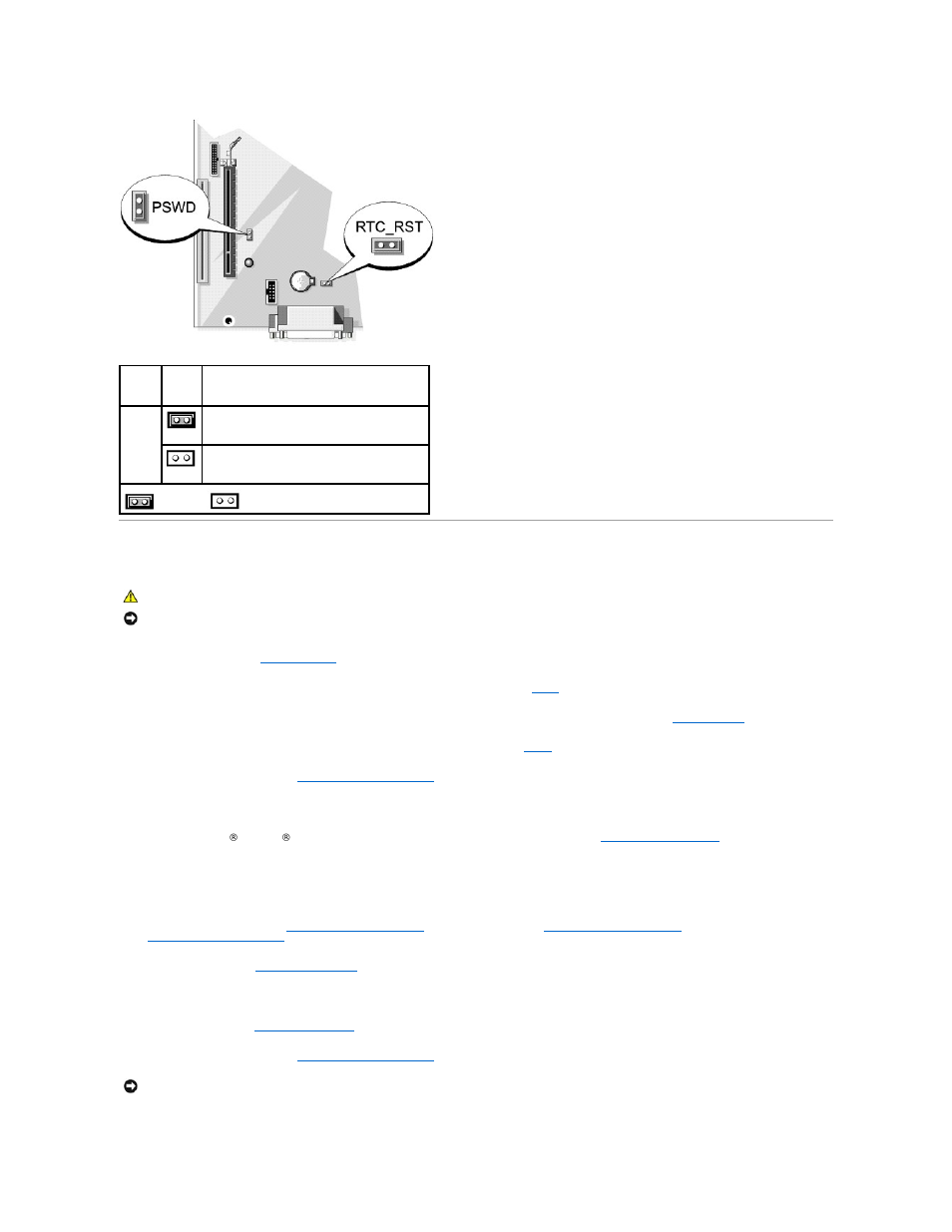 Clearing forgotten passwords | Dell OptiPlex 740 User Manual | Page 12 / 217