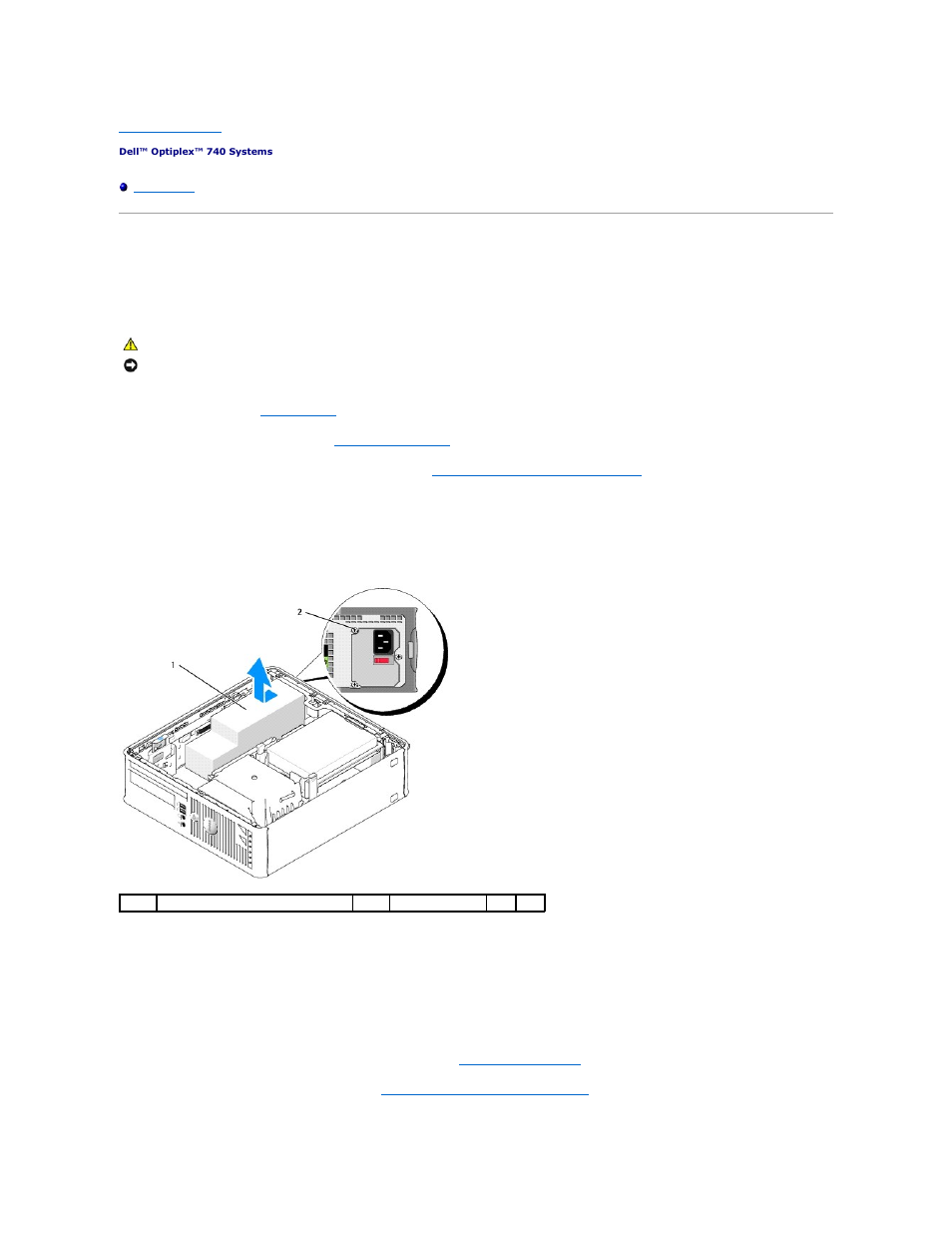 Power supply, Replacing the power supply | Dell OptiPlex 740 User Manual | Page 166 / 217