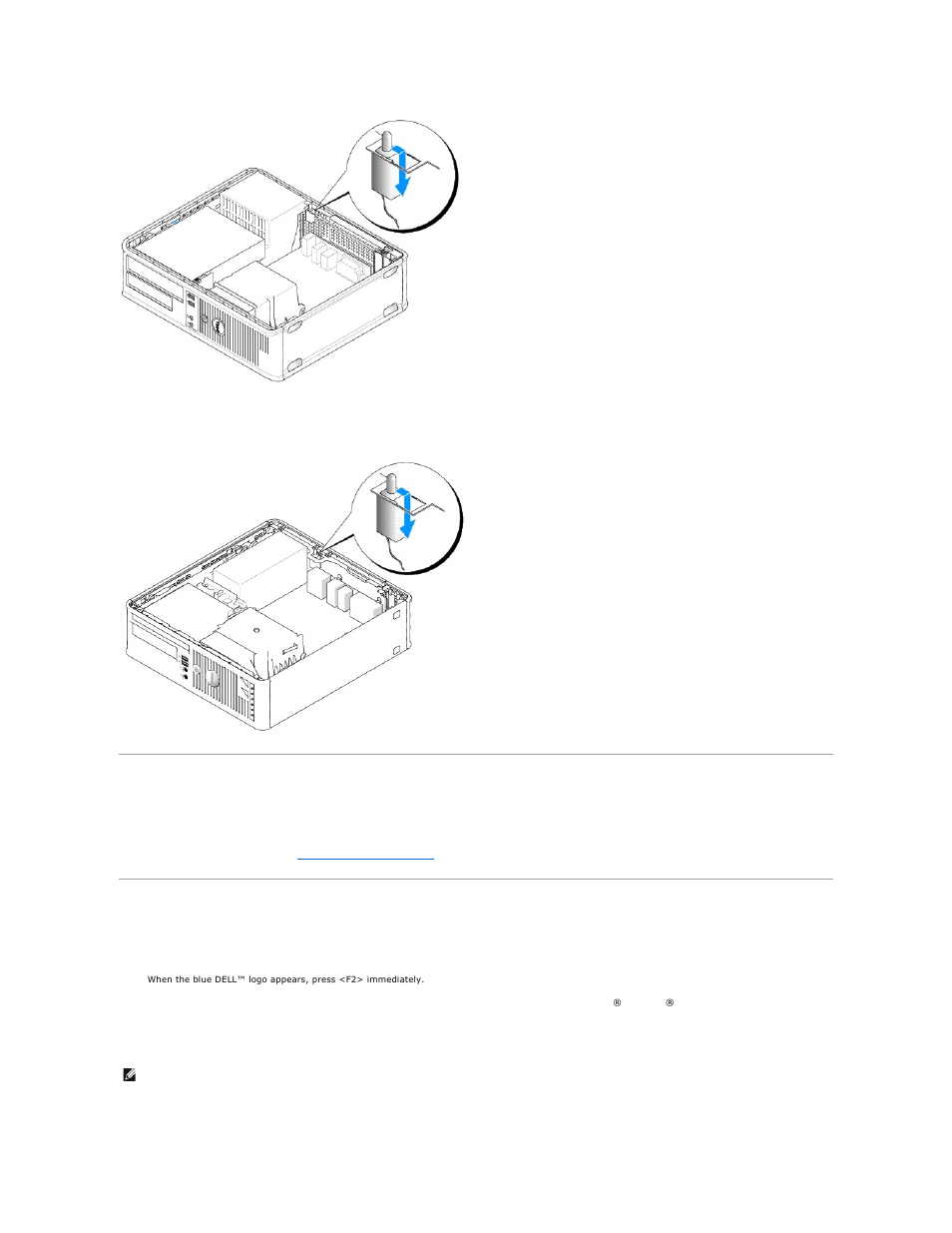 Replacing the chassis intrusion switch, Resetting the chassis intrusion detector, Small form factor computer | Dell OptiPlex 740 User Manual | Page 198 / 217