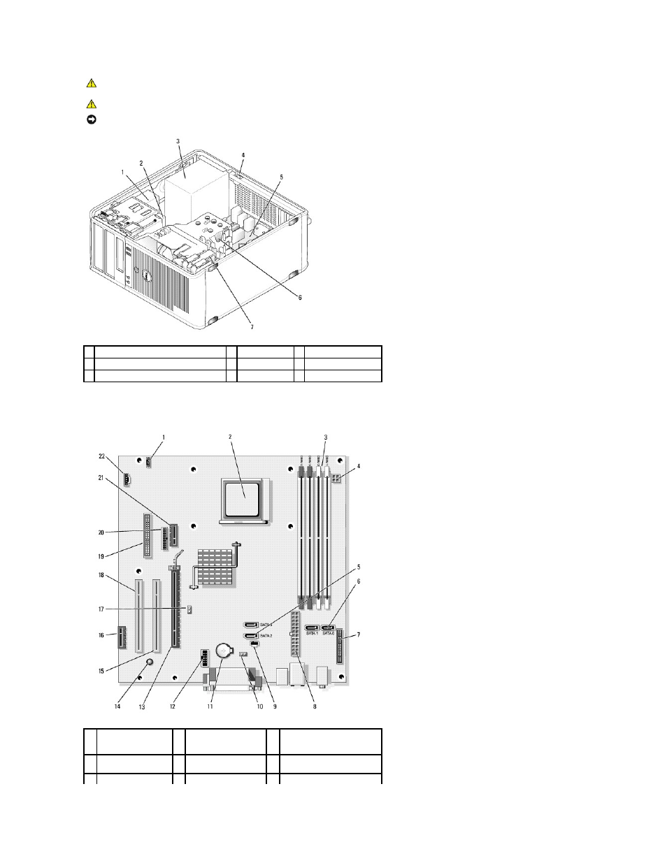 System board components | Dell OptiPlex 740 User Manual | Page 207 / 217