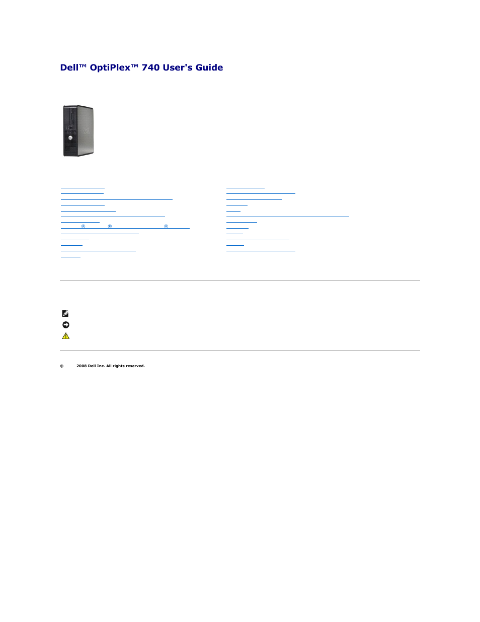 Dell™ optiplex™ 740 user's guide, Desktop computer | Dell OptiPlex 740 User Manual | Page 62 / 217