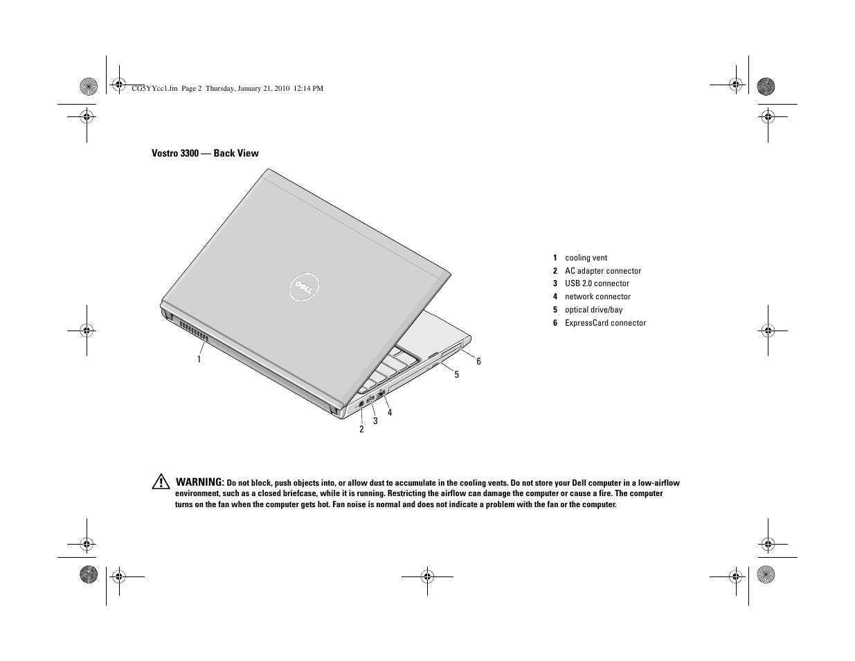 Dell Vostro 3500 (Early 2010) User Manual | Page 2 / 12