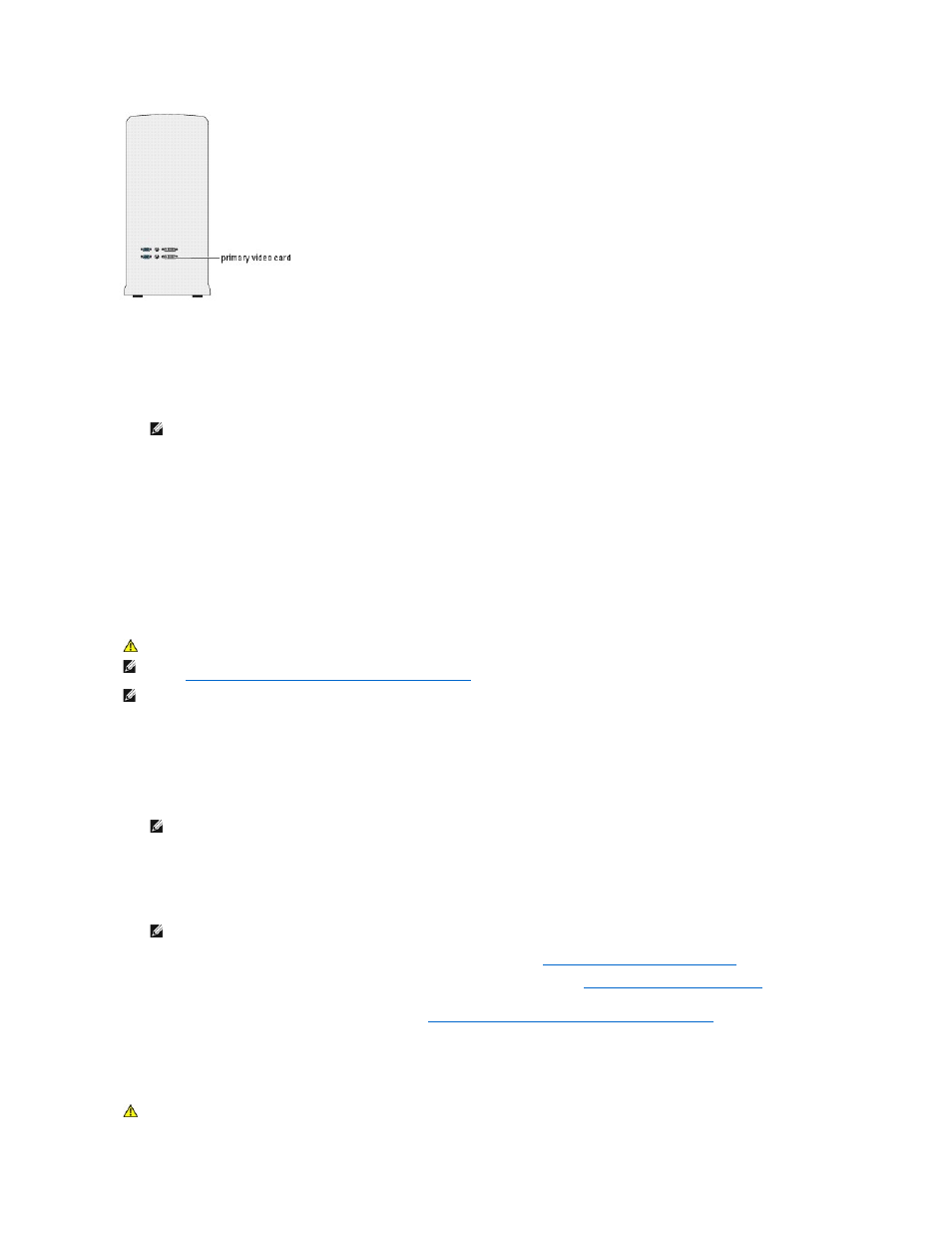 Connecting two or more monitors, Connecting a tv | Dell XPS 710 User Manual | Page 73 / 105