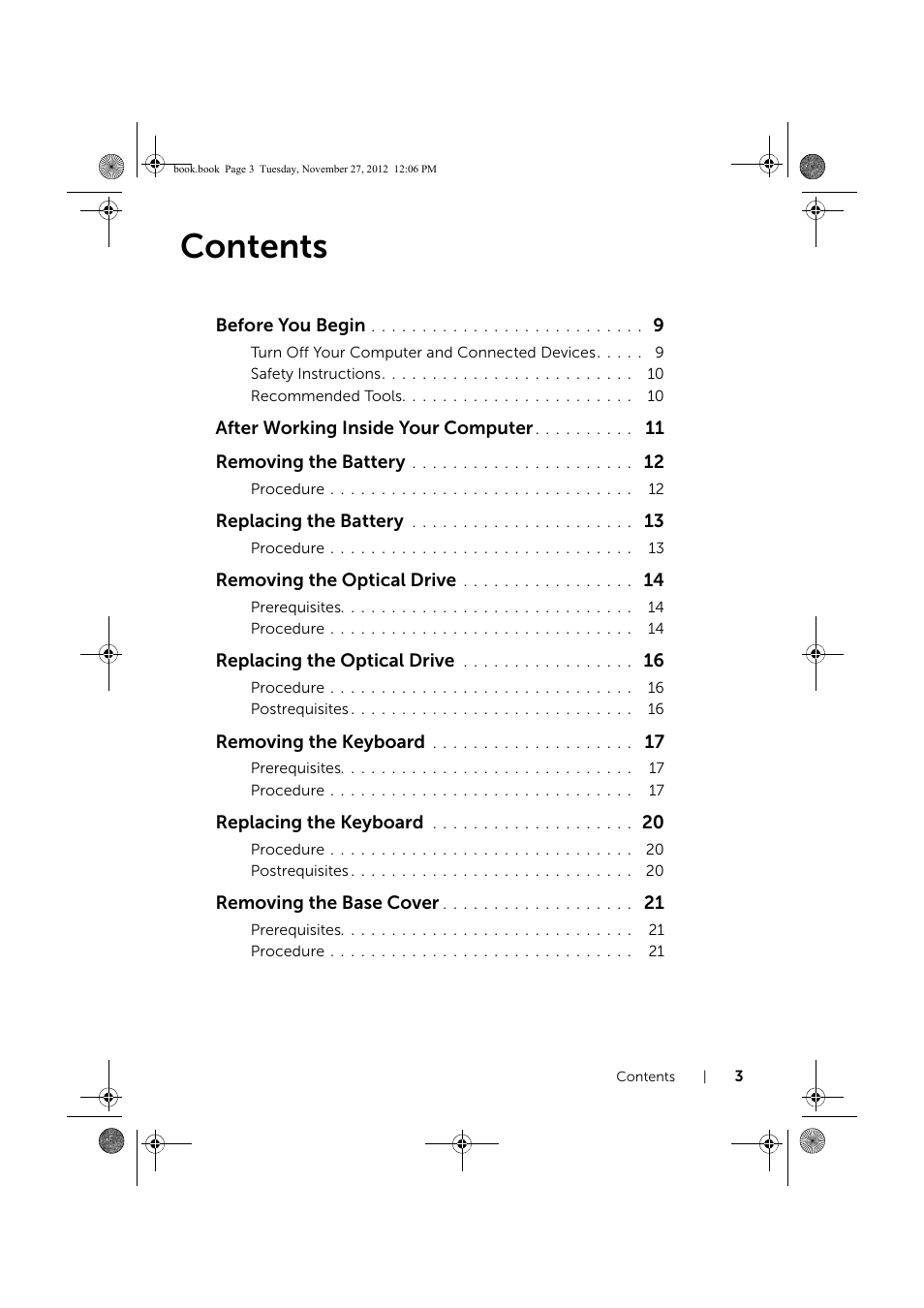Dell Inspiron 14R (5421, Early 2013) User Manual | Page 3 / 71