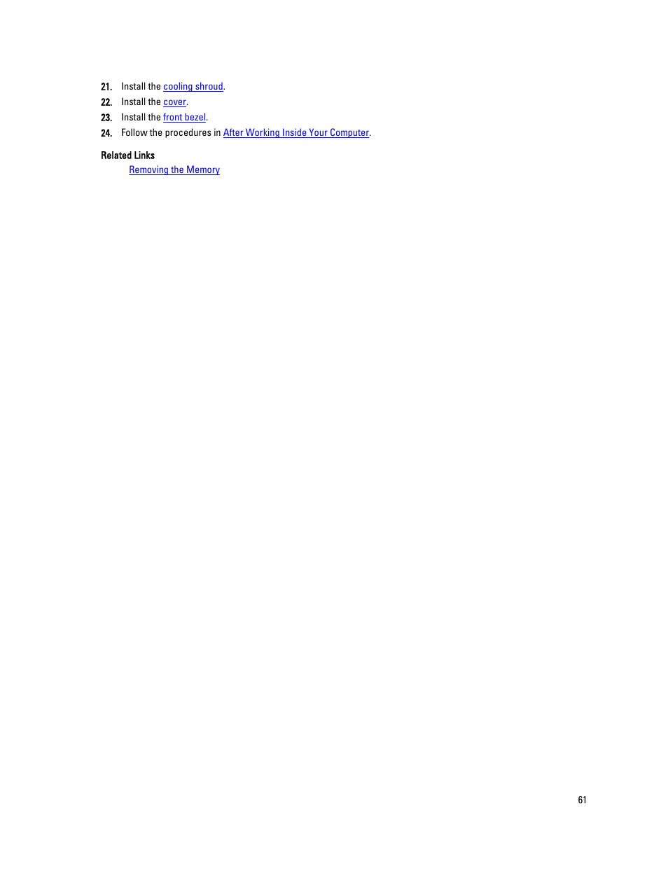Dell Precision R5500 (Early 2011) User Manual | Page 61 / 97