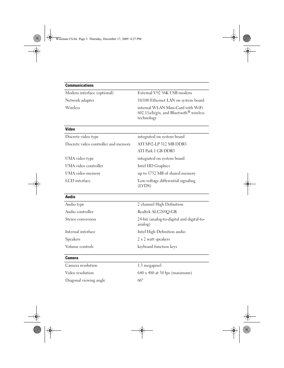 Dell Inspiron 1764 (Early 2010) User Manual | Page 3 / 8