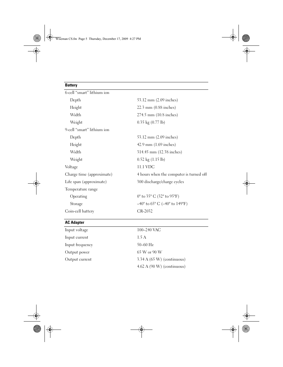 Dell Inspiron 1764 (Early 2010) User Manual | Page 5 / 8