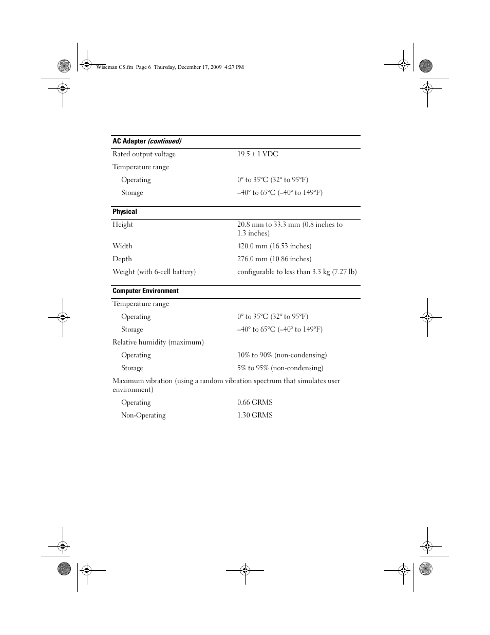 Dell Inspiron 1764 (Early 2010) User Manual | Page 6 / 8
