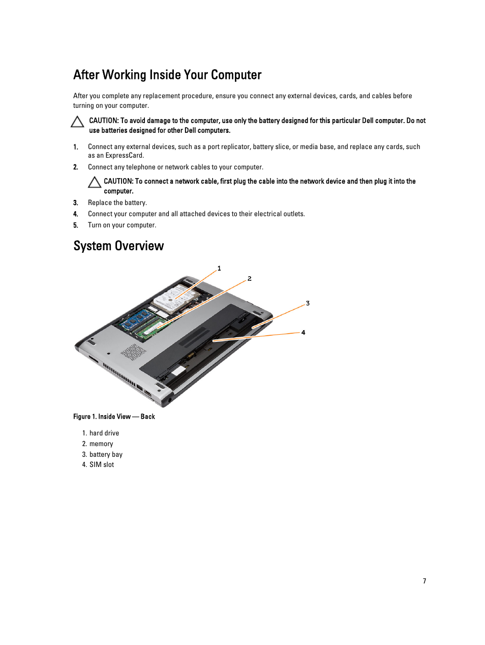 After working inside your computer, System overview | Dell Latitude 3330 (Early 2013) User Manual | Page 7 / 53