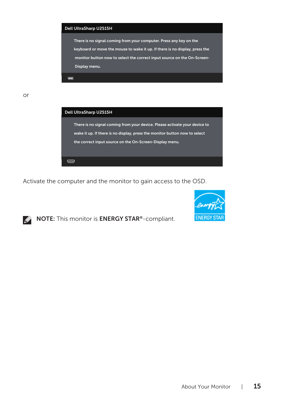 Compliant | Dell UltraSharp 25 Monitor User Manual | Page 15 / 63