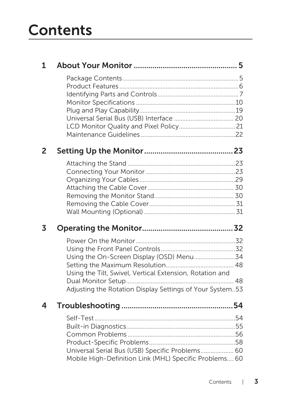 Dell UltraSharp 25 Monitor User Manual | Page 3 / 63