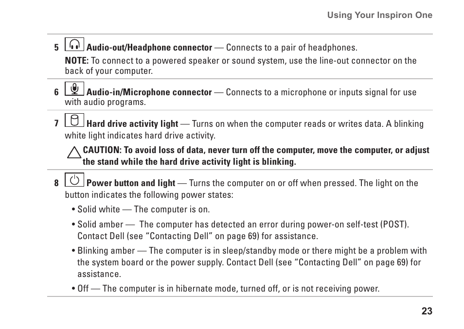 Dell Inspiron One 2205 (Mid 2010) User Manual | Page 25 / 86