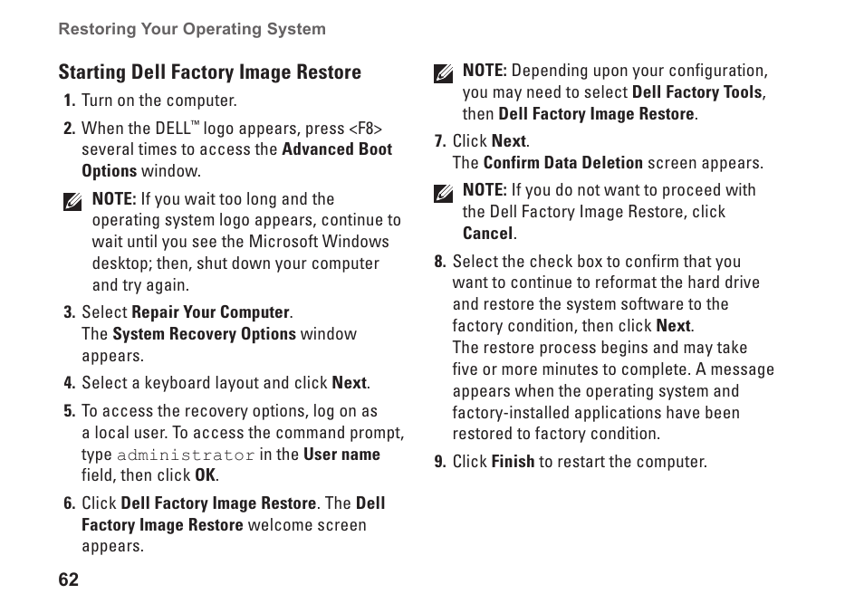Dell Inspiron One 2205 (Mid 2010) User Manual | Page 64 / 86