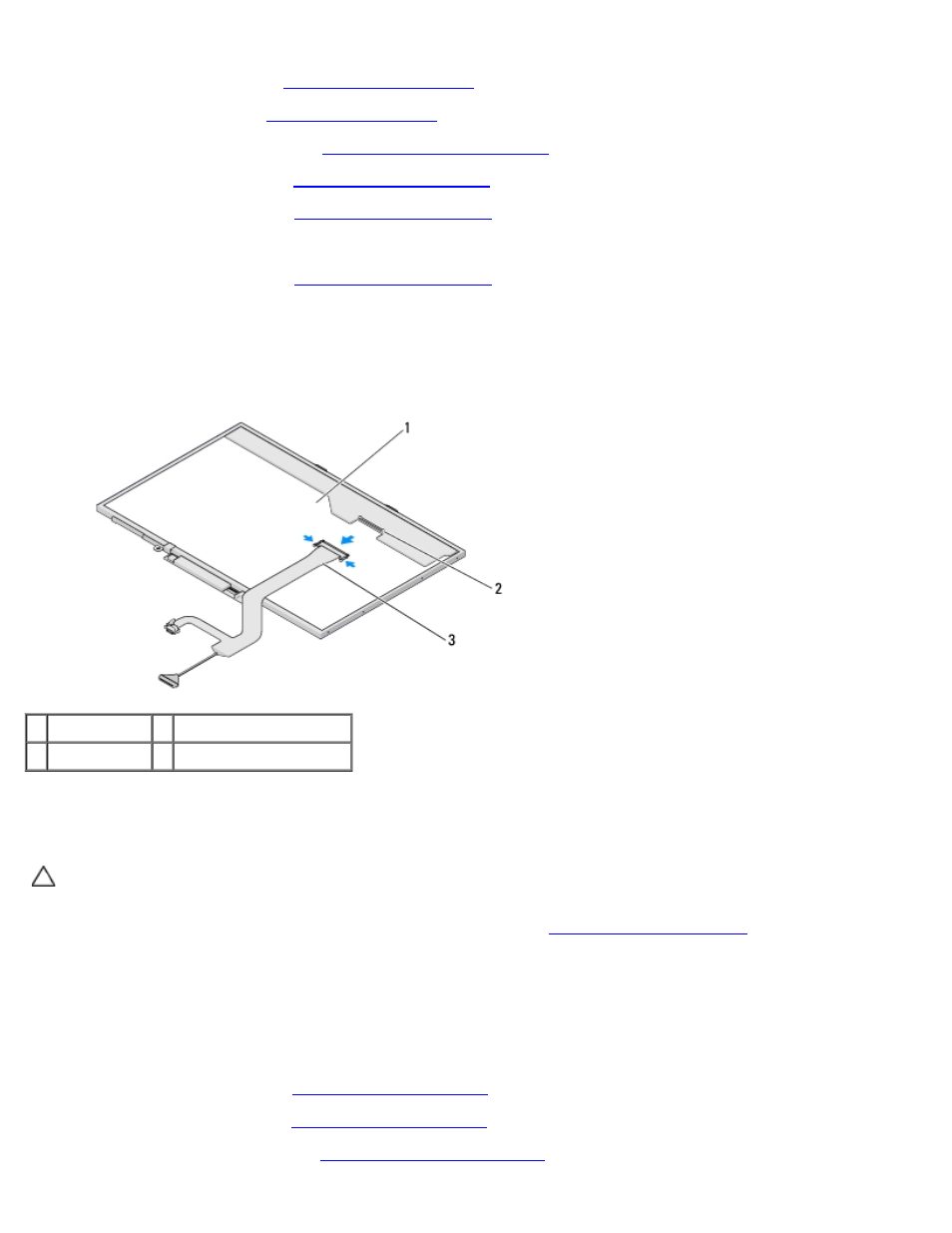 Replacing the display cable | Dell Vostro 1710 (Early 2008) User Manual | Page 44 / 69