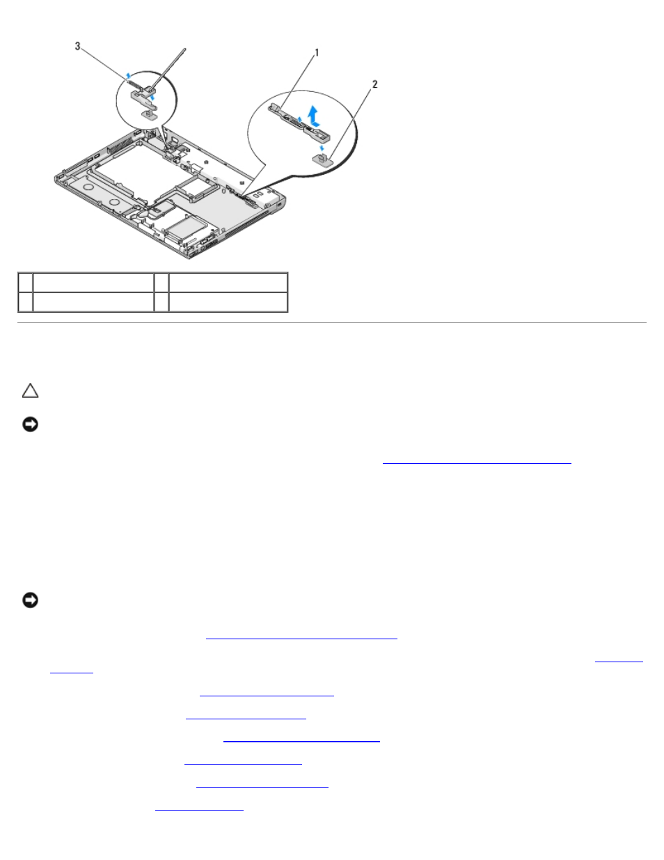 Replacing the battery latch assembly | Dell Vostro 1710 (Early 2008) User Manual | Page 64 / 69