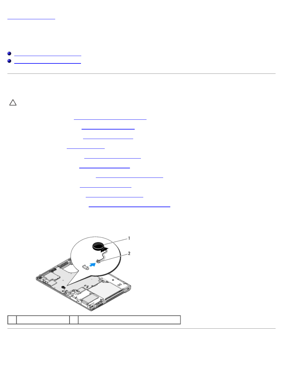 Coin-cell battery: dell vostro 1710 service manual, Coin-cell battery, Removing the coin-cell battery | Replacing the coin-cell battery | Dell Vostro 1710 (Early 2008) User Manual | Page 66 / 69