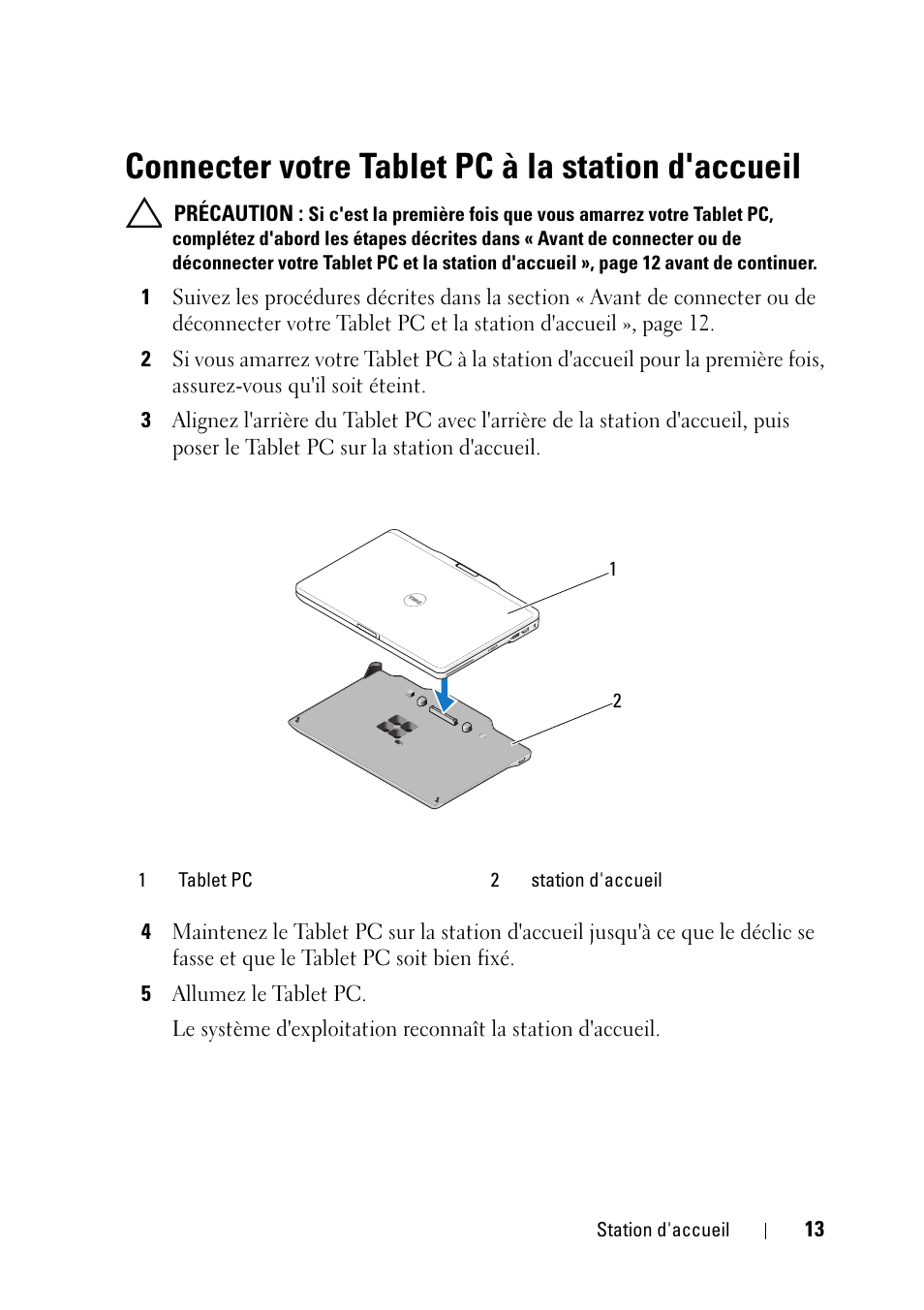 Connecter votre tablet pc à la station d'accueil | Dell Latitude XT3 (Mid 2011) User Manual | Page 15 / 36