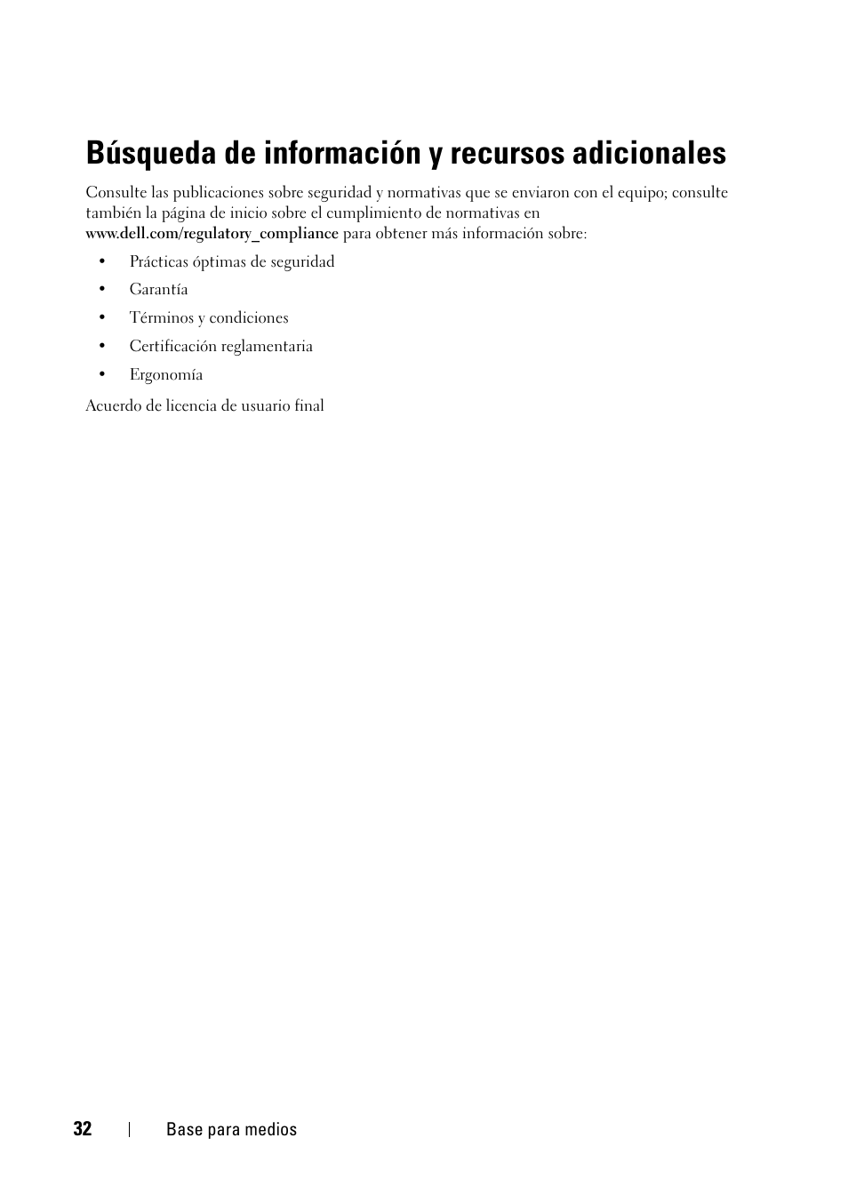 Búsqueda de información y recursos adicionales | Dell Latitude XT3 (Mid 2011) User Manual | Page 34 / 36