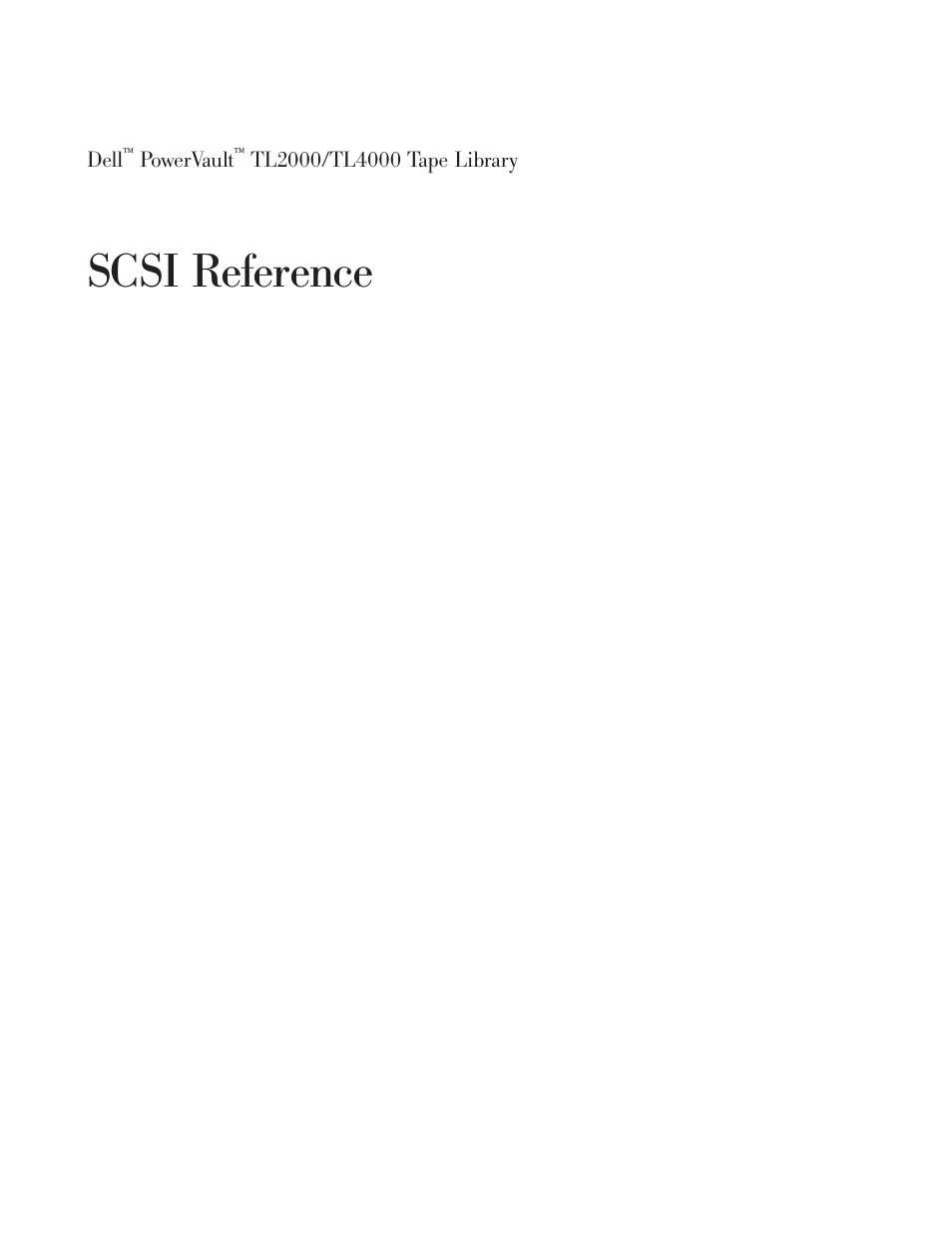 Dell PowerVault TL2000 User Manual | 116 pages