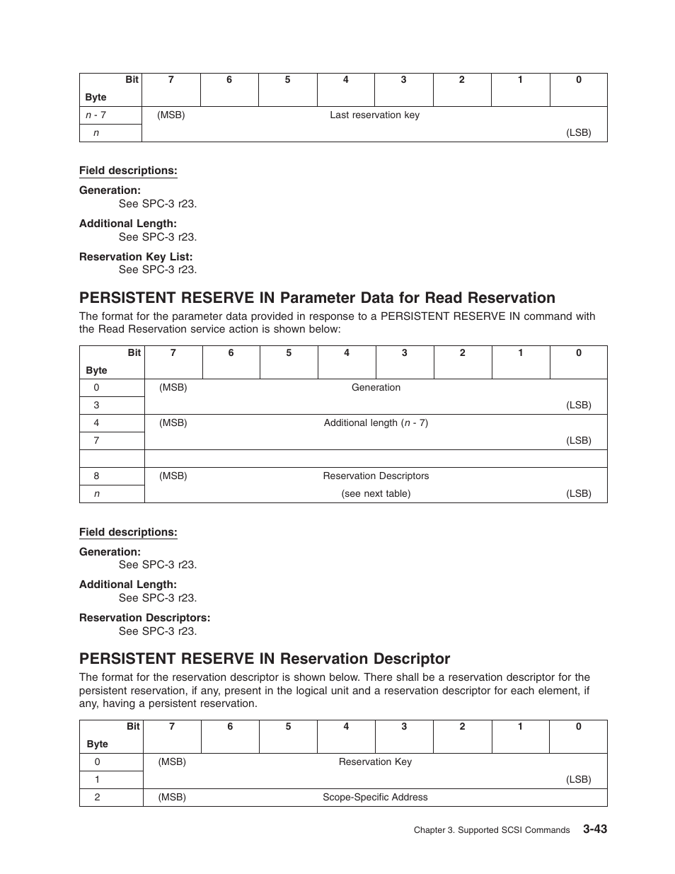 Persistent reserve in reservation descriptor, Persistent, Reserve | Parameter, Data, Read, Reservation, Descriptor | Dell PowerVault TL2000 User Manual | Page 57 / 116