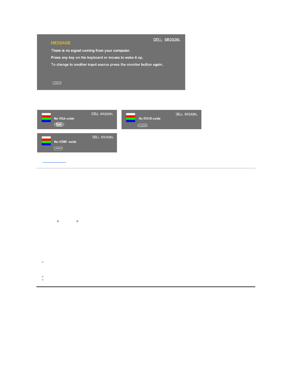 Setting the maximum resolution, Using the dell soundbar (optional) | Dell SR2320L Monitor User Manual | Page 23 / 33