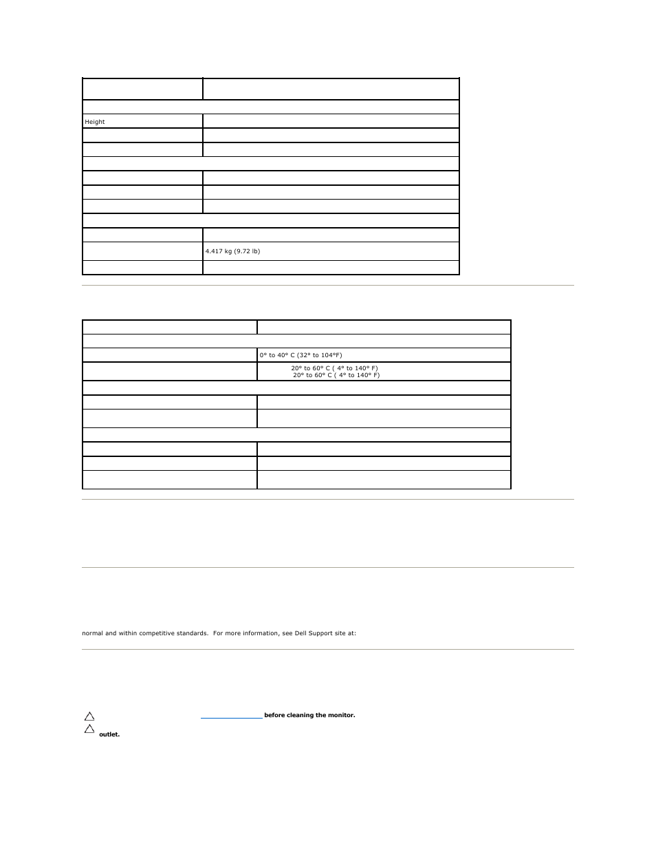 Plug and play capability, Lcd monitor quality & pixel policy, Maintenance guidelines | Environmental, Caring for your monitor | Dell SR2320L Monitor User Manual | Page 9 / 33