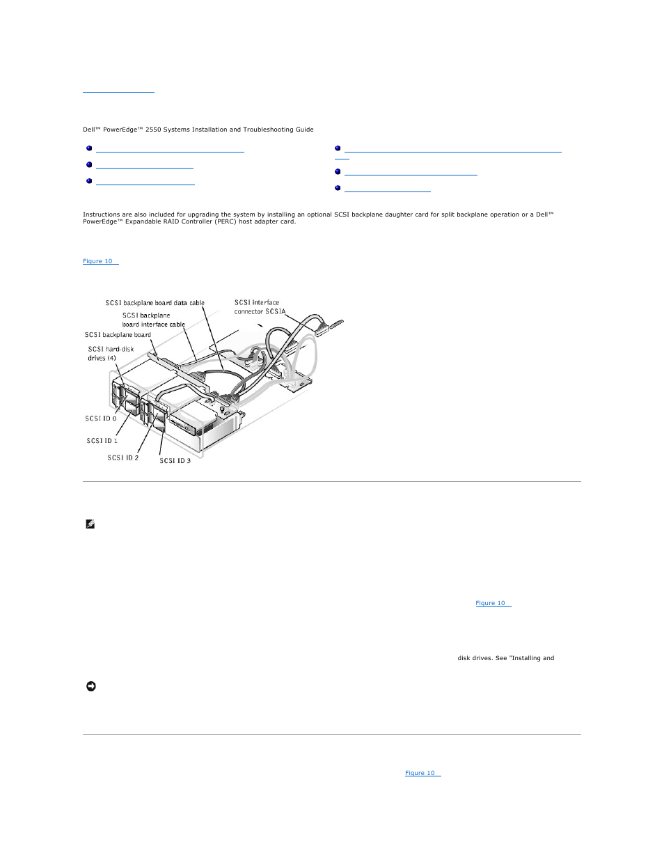 Installing hard-disk drives, Preparing scsi hard-disk drives for installation, General information on cabling | Scsi hard-disk drive configuration, Partitioning and formatting scsi hard-disk drives | Dell PowerEdge 2550 User Manual | Page 2 / 83