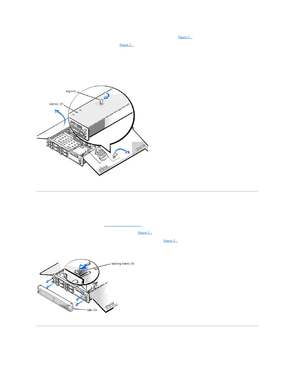 Removing the front bezel, Removing and replacing the expansion-card cage | Dell PowerEdge 2550 User Manual | Page 50 / 83