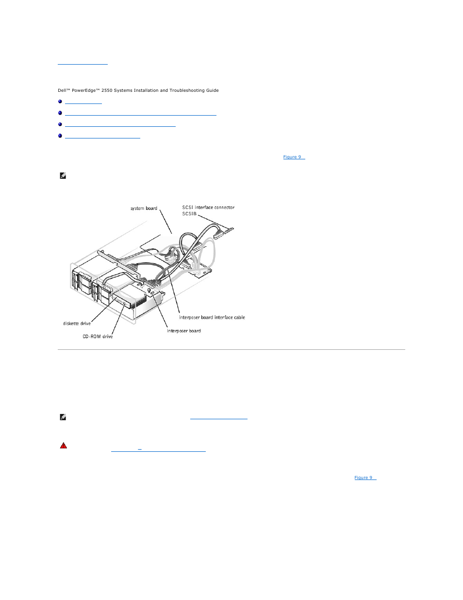 Installing a drive in the peripheral bay, Before you begin, Interface cables | Scsi configuration information | Dell PowerEdge 2550 User Manual | Page 75 / 83