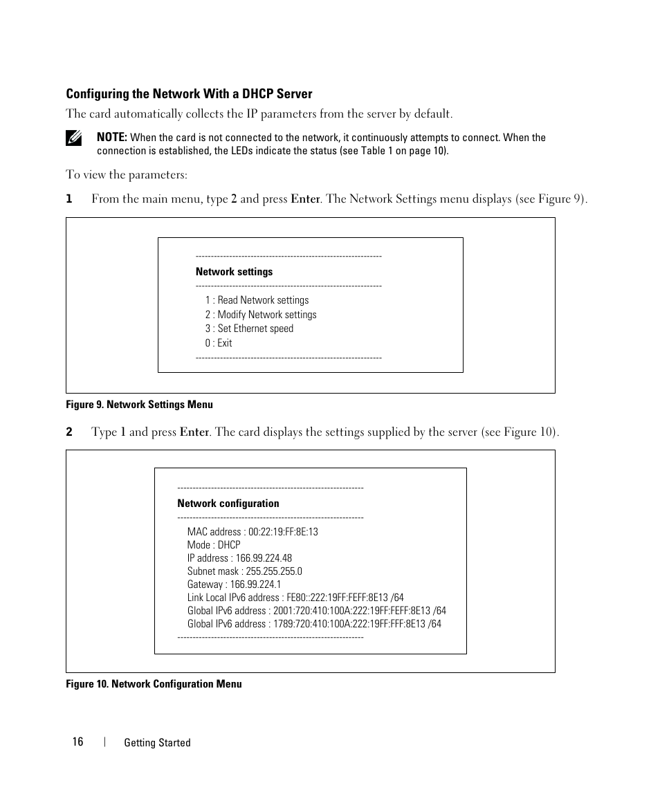 Configuring the network with a dhcp server | Dell UPS 1000R User Manual | Page 16 / 88