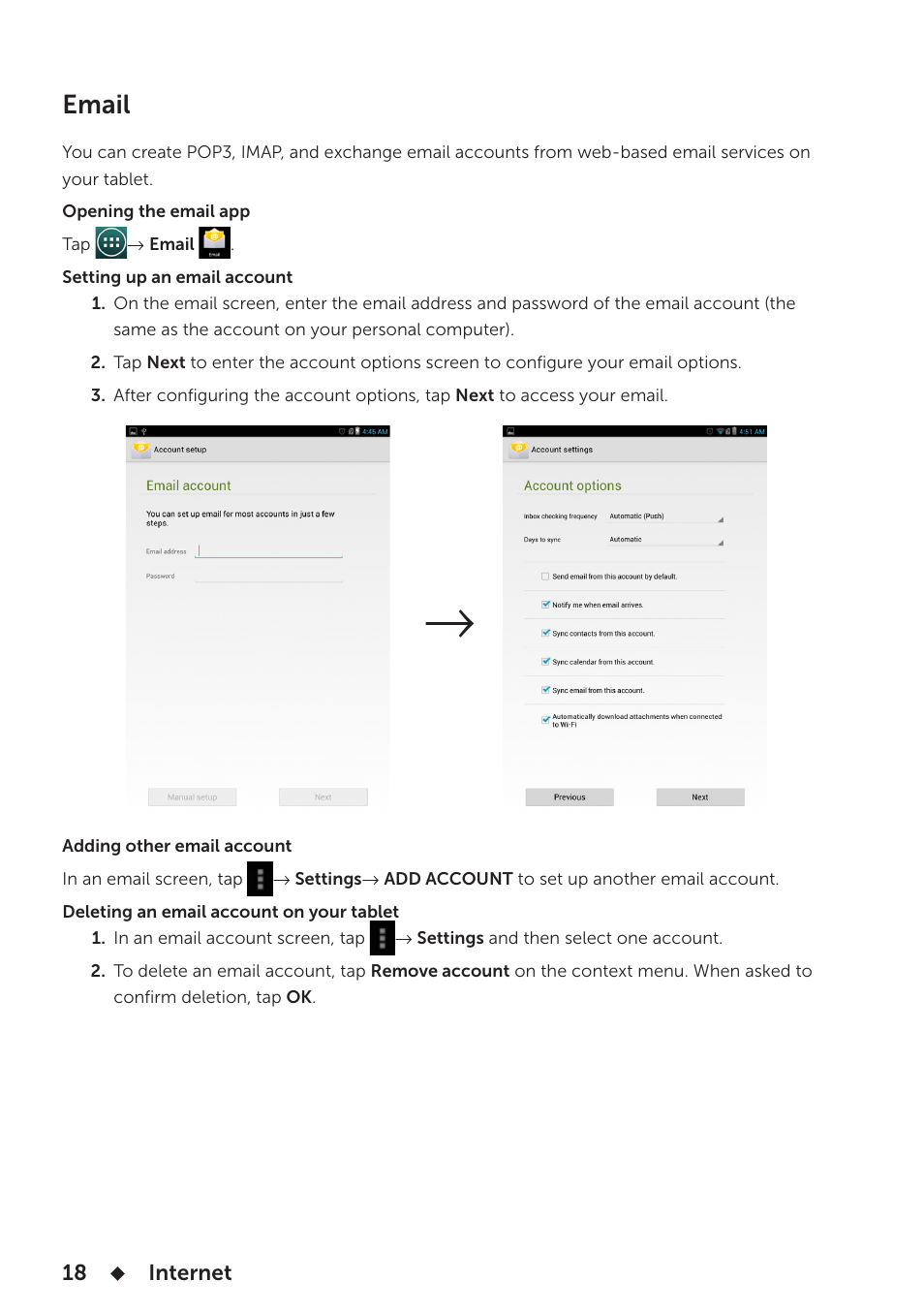 Email | Dell Venue 7 User Manual | Page 18 / 28