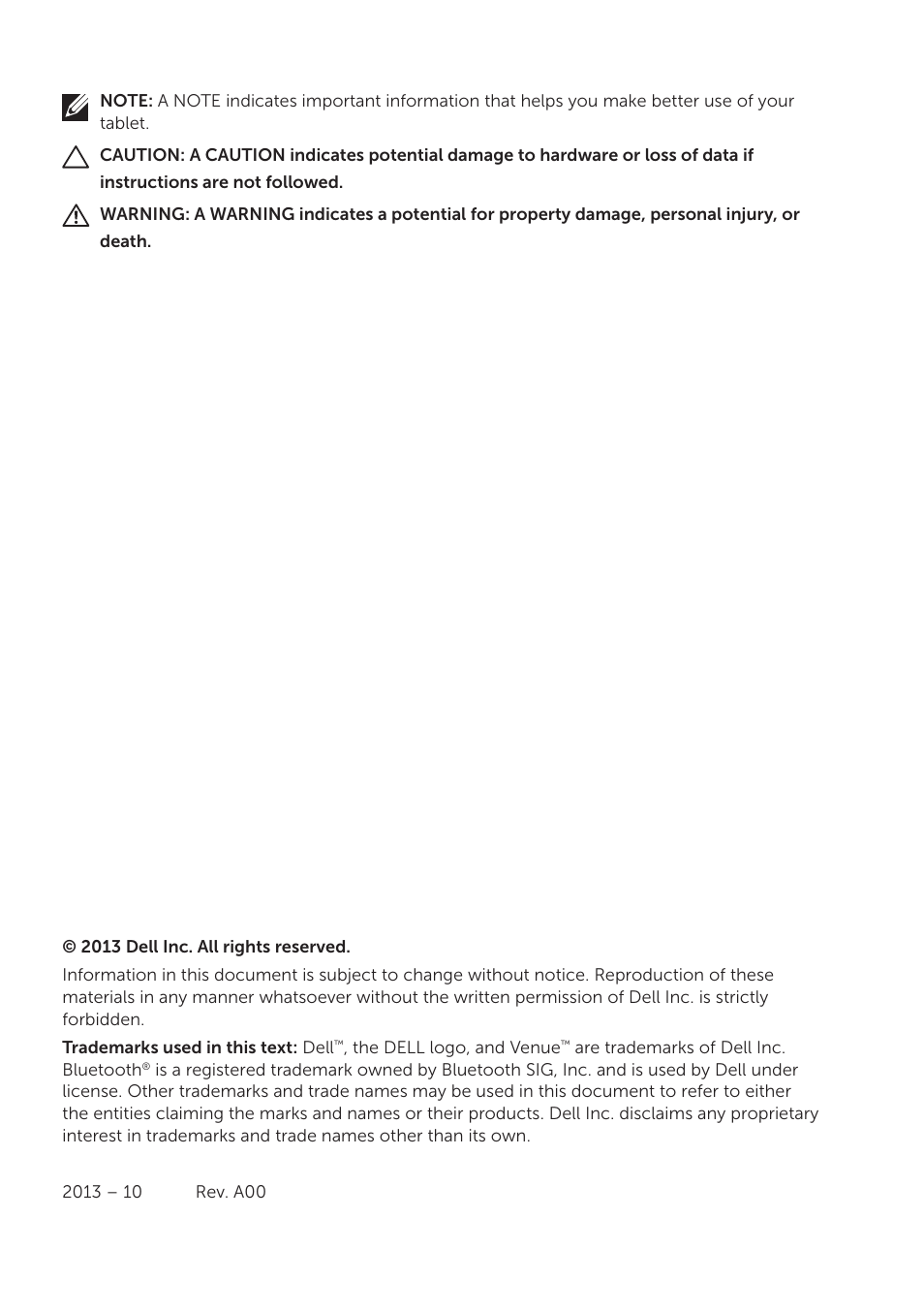 Dell Venue 7 User Manual | Page 2 / 28