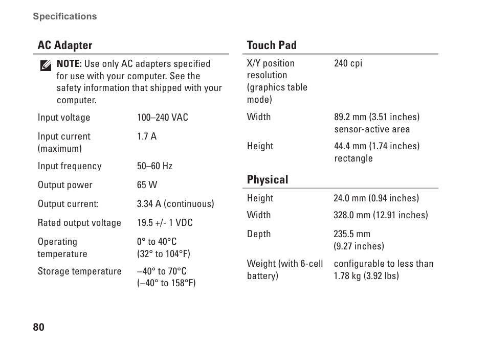 Dell Inspiron M301Z (Mid 2010) User Manual | Page 82 / 90