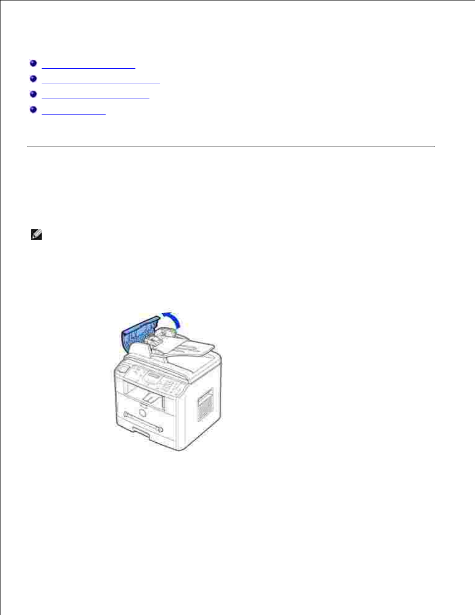 Troubleshooting, Clearing jams in the adf | Dell 1600n Multifunction Mono Laser Printer User Manual | Page 139 / 188