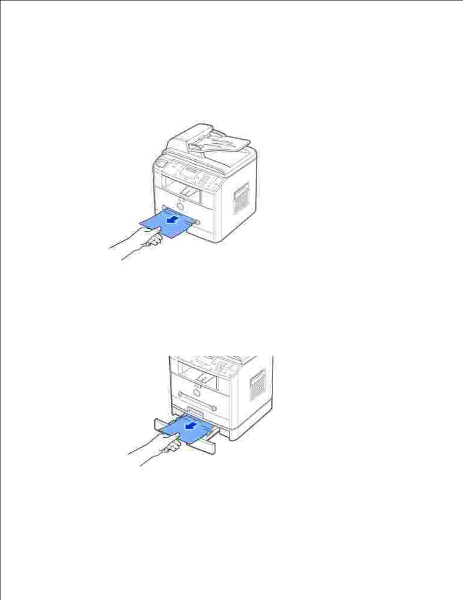 Manual feeder jam, Paper feed jam (optional tray 2) | Dell 1600n Multifunction Mono Laser Printer User Manual | Page 146 / 188